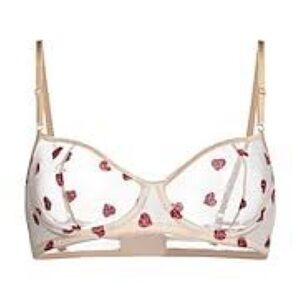LE PETIT TROU Mesh Nude Red Bra size Large